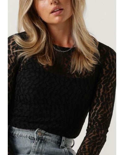 Alix The Label Fitted Lace Top - Schwarz