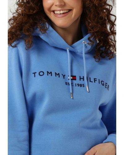 Tommy Hilfiger Pullover Regular Hilfiger Hoodie - Blau