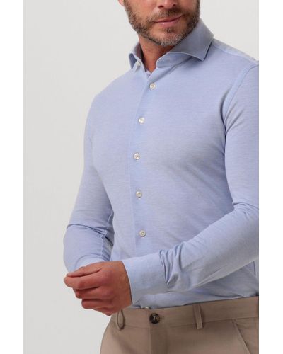 Profuomo Klassisches Oberhemd Knitted Shirt - Blau