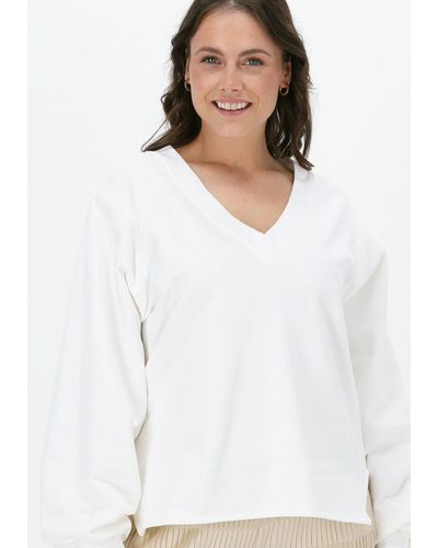 Another Label Pullover Elna Sweater Nicht-gerade - Weiß