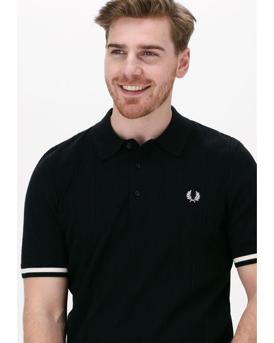 Fred Perry Polo-shirt Tipping Texture Knitted Shirt - Weiß