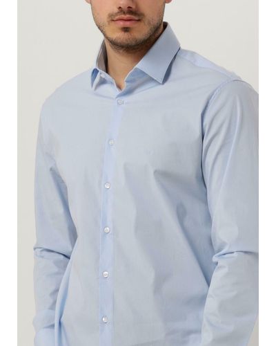 Calvin Klein Klassisches Oberhemd Poplin Stretch Slim Shirt - Blau