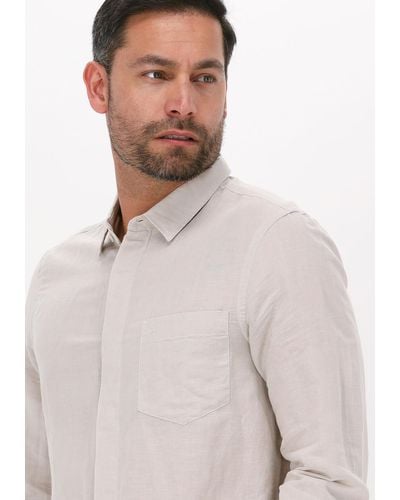 Calvin Klein Casual-oberhemd Cotton Linen Chest Pocket Shirt - Schwarz