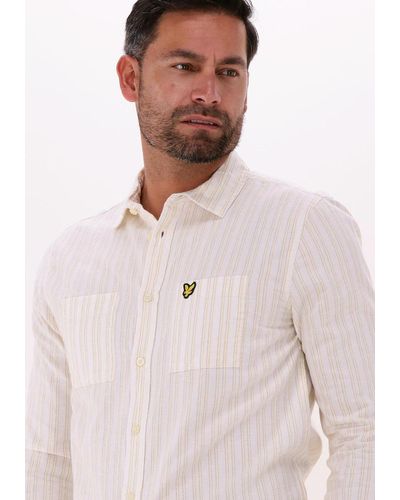 Lyle & Scott Casual-oberhemd Pinstripe Shirt Nicht-gerade - Weiß