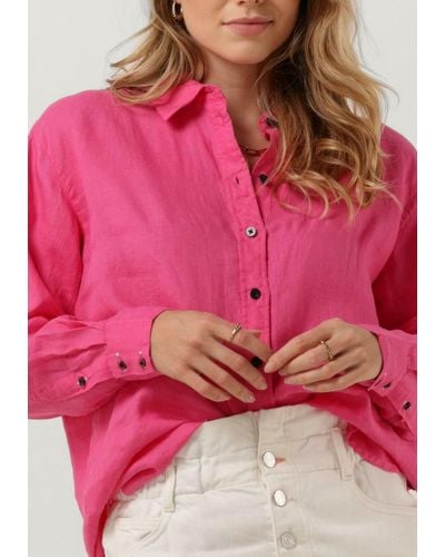 Scotch & Soda Bluse Oversized Linen Shirt - Pink