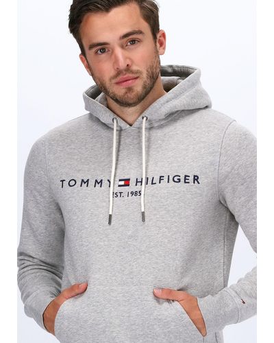 Tommy Hilfiger Pullover Tommy Logo Hoody - Grau