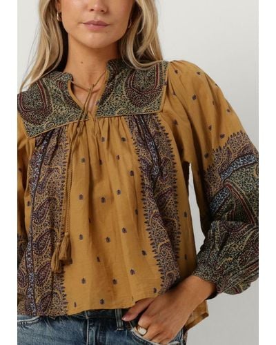 Antik Batik Bluse Hida Blouse - Braun