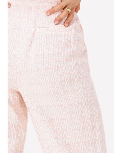 NA-KD Hell- Hose Tweed Suit Pants - Pink