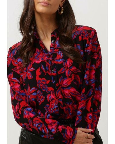Alix The Label Bluse Ladies Woven Floral Blouse - Rot