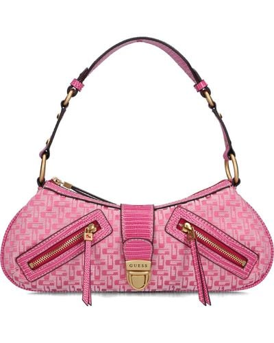 Guess Umhängetasche Belle Vintage Top Zip Shoulder Bag - Pink