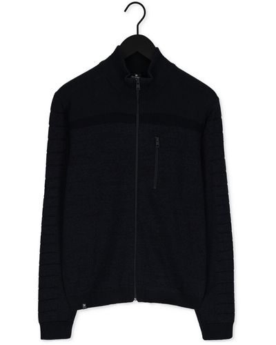 Vanguard Strickjacke Zip Jacket Cotton Bonded - Schwarz