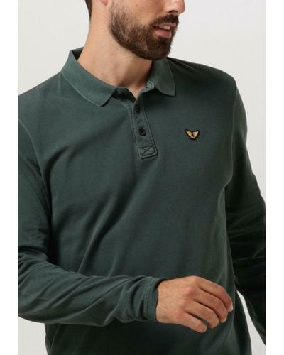 PME LEGEND Polo-shirt Long Sleeve Polo Pique Garment Dye - Grün