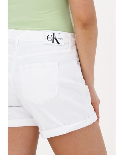 Calvin Klein Kurze Hose Mid Rise Short - Weiß