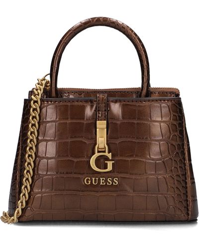 Guess Umhängetasche James Mini Satchel - Braun