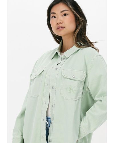 Calvin Klein Bluse Shirt Jacket - Grün