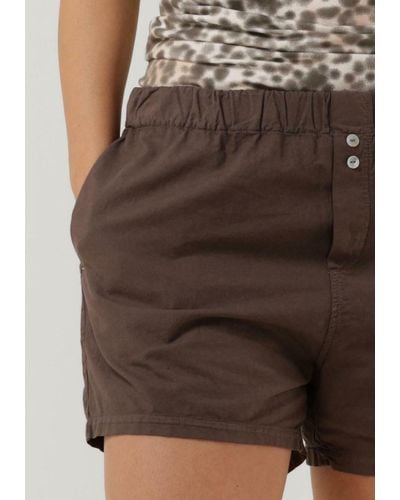 10Days Kurze Hose Pique Woven Shorts - Braun