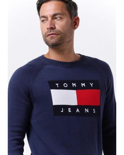 Tommy Hilfiger Pullover Tjm Regular Flag Sweater - Blau