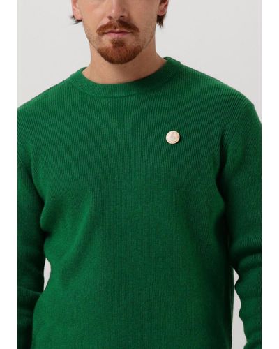 Scotch & Soda Pullover Rib-knit Wool-blend Crewneck Pullover - Grün