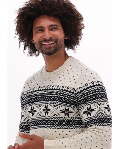 SELECTED Pullover Claus Ls Knit Crew Neck Nicht-gerade - Mehrfarbig