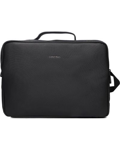 Calvin Klein Laptoptasche Ck Must Pique 2g Conv Laptop Bag - Schwarz
