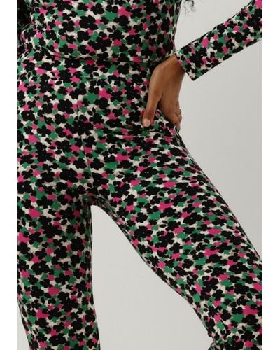 Colourful Rebel Schlaghose Cute Flower Peached Extra Flare Pants - Schwarz