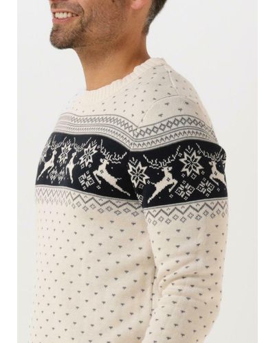 SELECTED Pullover Slhnewdeer Ls Knit Crew Neck W - Blau