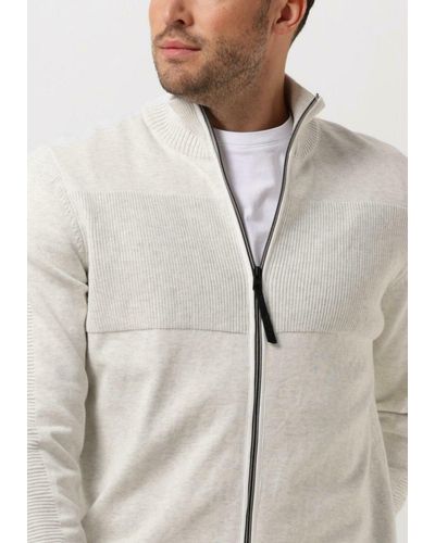 Vanguard Strickjacke Zip Jacket Cotton Melange - Natur