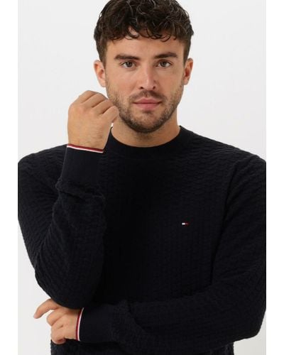 Tommy Hilfiger Pullover Exaggerated Structure Crew Neck - Schwarz