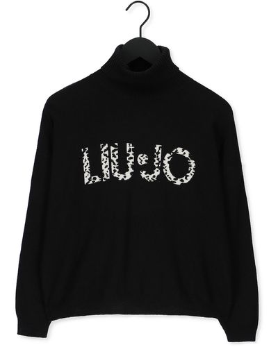 Liu Jo Sweatshirt Maglia Chiusa M/l Dv Logo - Schwarz