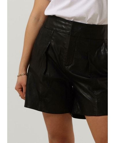 My Essential Wardrobe Kurze Hose 12 The Leather Shorts - Schwarz