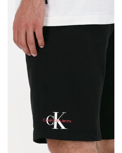 Calvin Klein Kurze Hose Monogram Logo Hwk Short - Schwarz