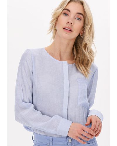 Simple Bluse Woven Blouse Colette Stripe - Blau