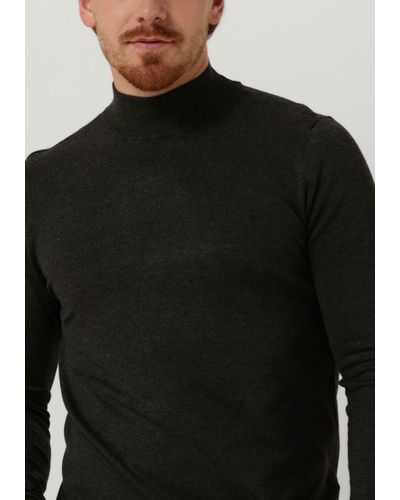 PUREWHITE Pullover Essential Knit Mockneck Ls - Schwarz