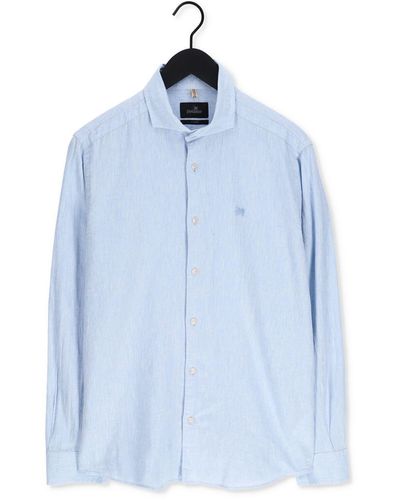 Vanguard Casual-oberhemd Long Sleeve Shirt Cotton Linen - Blau