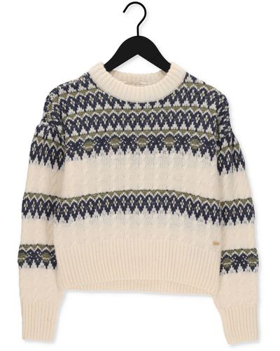 Scotch & Soda Pullover Fair Isle Knitted Cable Pullover Nicht-gerade - Natur