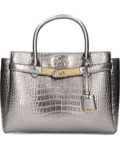 Guess Handtasche Enisa High Society Satchel - Mettallic