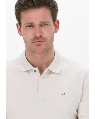 Calvin Klein Polo-shirt Stretch Pique Slim Polo - Weiß