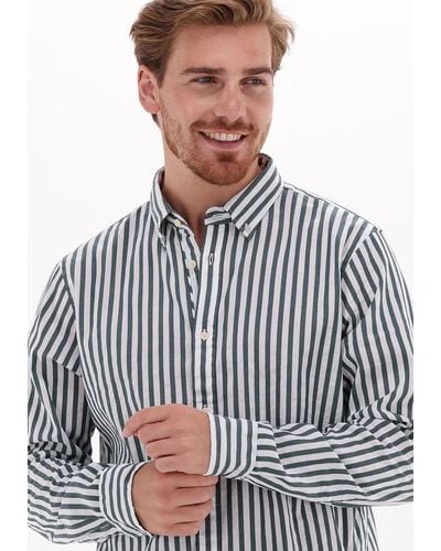 Scotch & Soda Casual-oberhemd Regular-fit Striped Shirt - Blau