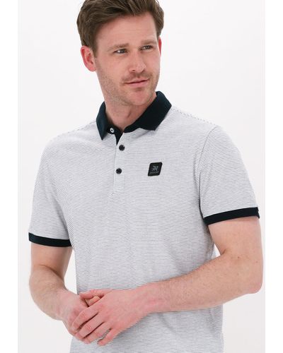 Vanguard Polo-shirt Short Sleeve Polo Pique Stripe - Weiß