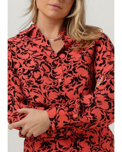 Alix The Label Bluse Ladies Woven Two Colour Blouse - Rot