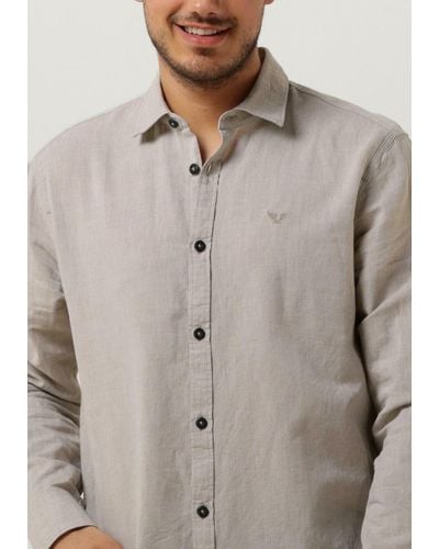 PME LEGEND Casual-oberhemd Long Sleeve Shirt Ctn Linen 2tone Owen - Grau