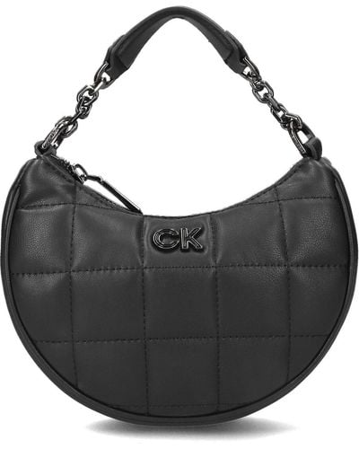 Calvin Klein Handtasche Re-lock Quilt Cres Mini Bag - Schwarz
