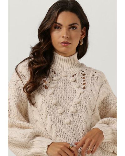 Object Rollkragenpullover Alison Knit L/s Pullover - Natur