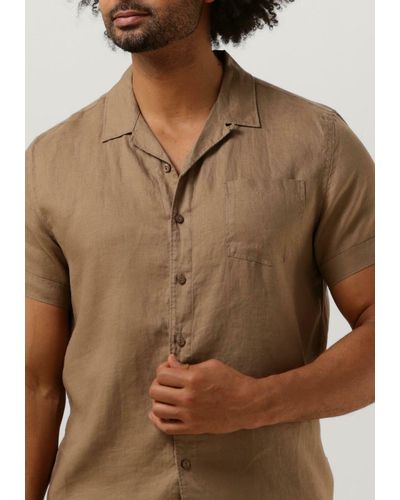 Dstrezzed Casual-oberhemd Resort Shirt Linen - Natur