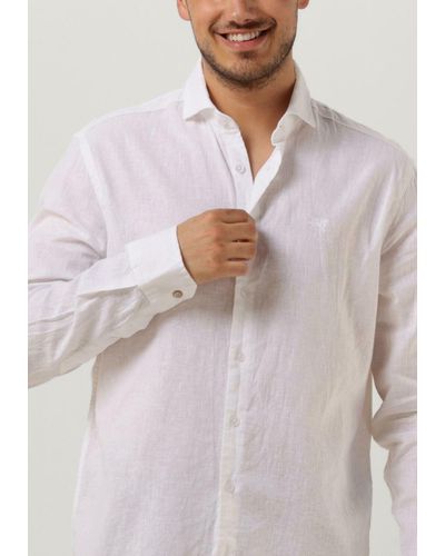 Vanguard Casual-oberhemd Long Sleeve Shirt Linen Cotton Blend - Grau