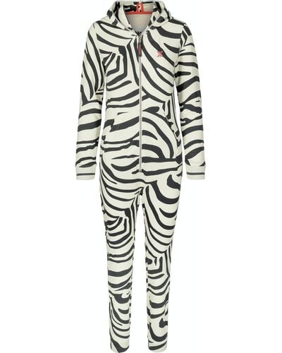 OnePiece Zebra Fitted Jumpsuit Off-white - Mehrfarbig