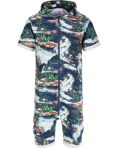 OnePiece The vintage hawaii short jumpsuit - Blau