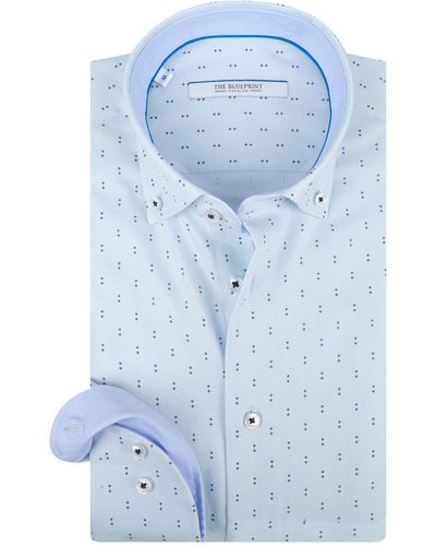 The BLUEPRINT Premium Trendy Overhemd Lm - Blauw