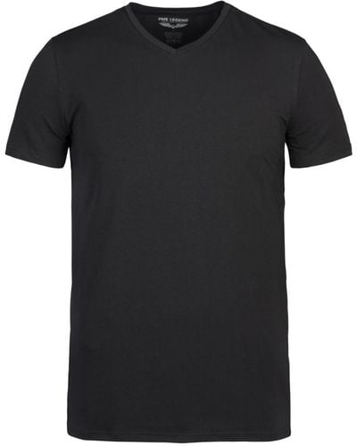 PME LEGEND Slim Fit T-shirt V-hals 2-pack - Zwart
