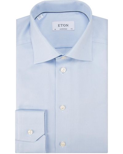 Eton Contemporary Fit Overhemd Lm - Blauw